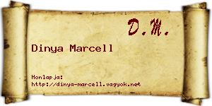 Dinya Marcell névjegykártya